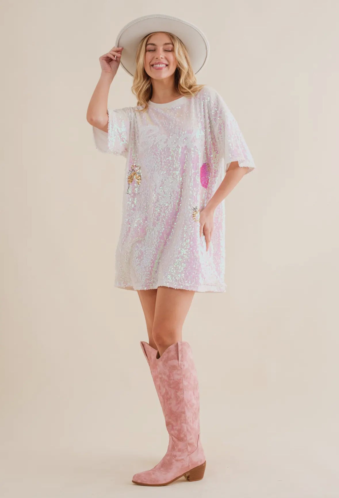 Sequin Shirtdress