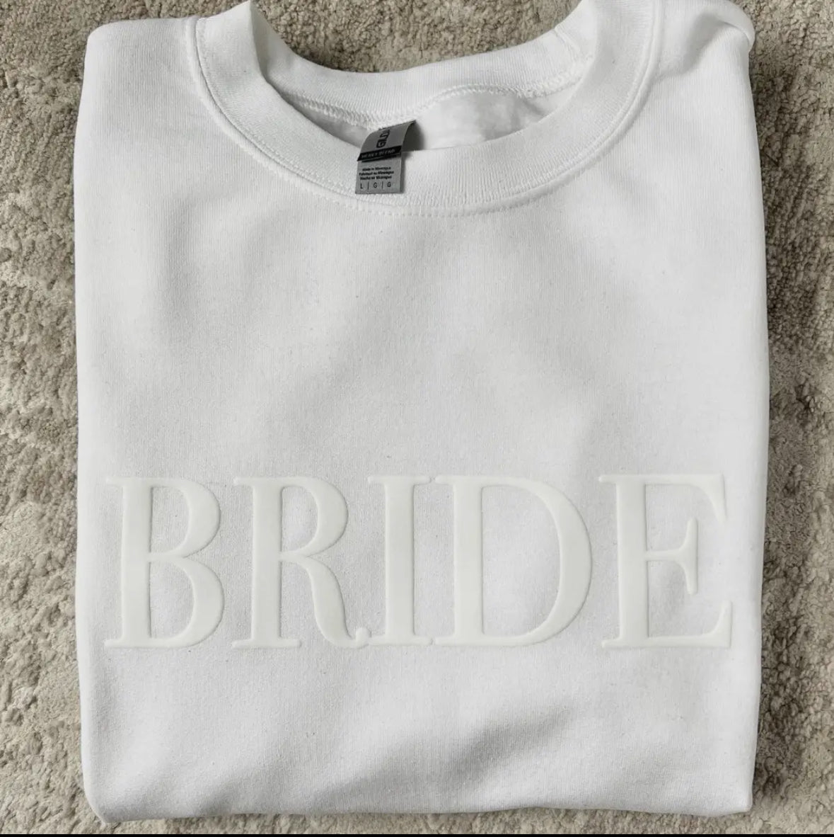 Bride Puffy Print Crewneck