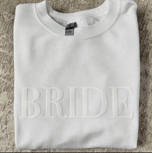 Bride Puffy Print Crewneck