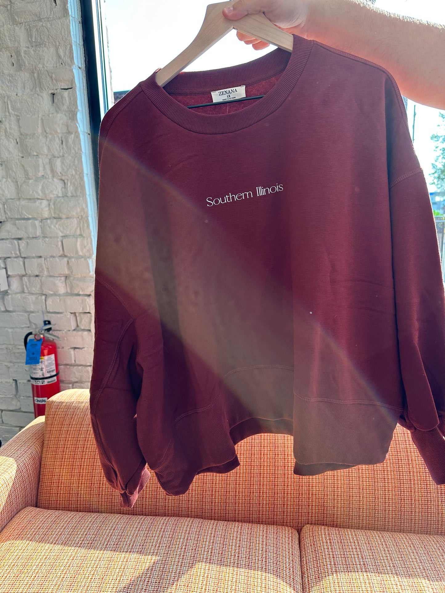 Balloon Sleeve Sweater in Rust