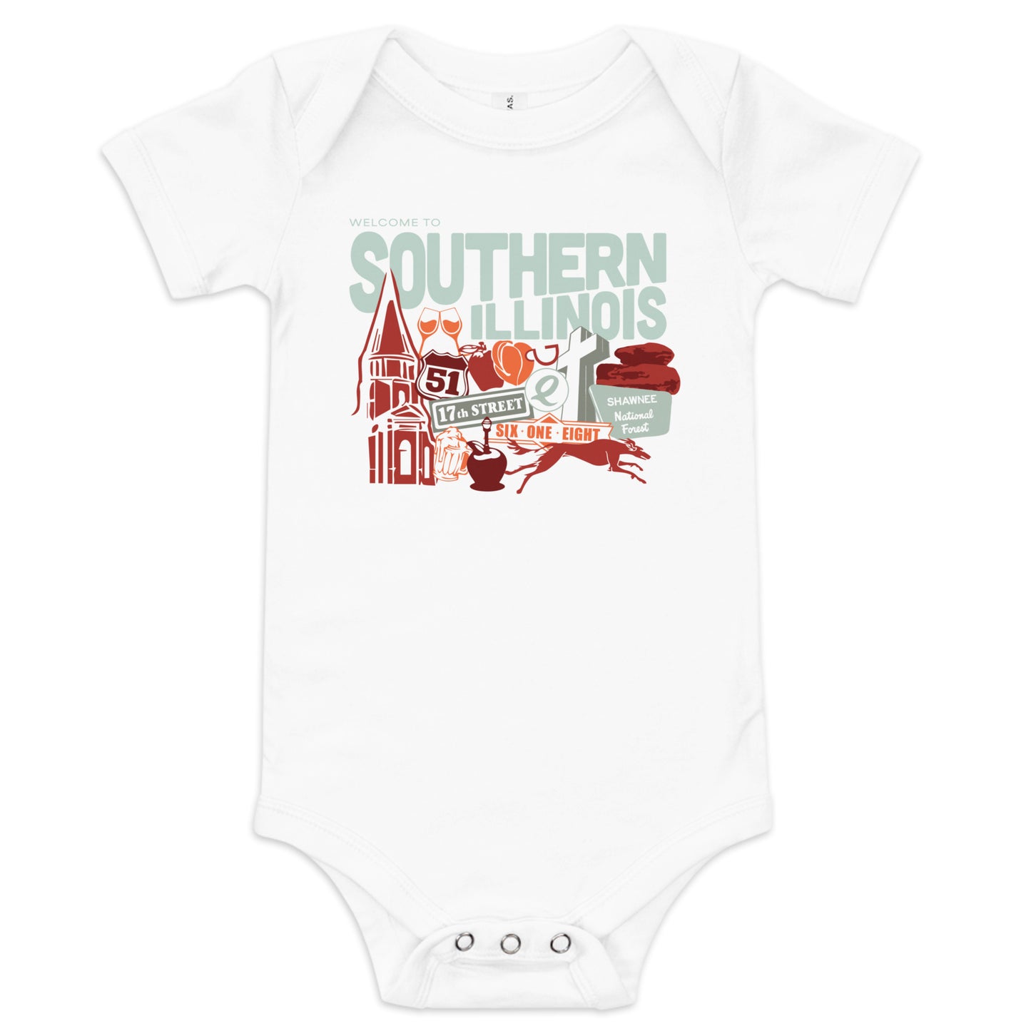 618 Day Baby Onesie Green